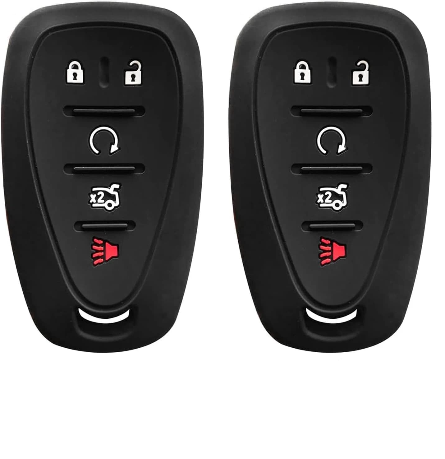 Compatible with Chevrolet Smart 5 BTS Black Silicone FOB Key Case Cover Protector Keyless Remote Holder for Chevrolet Camaro