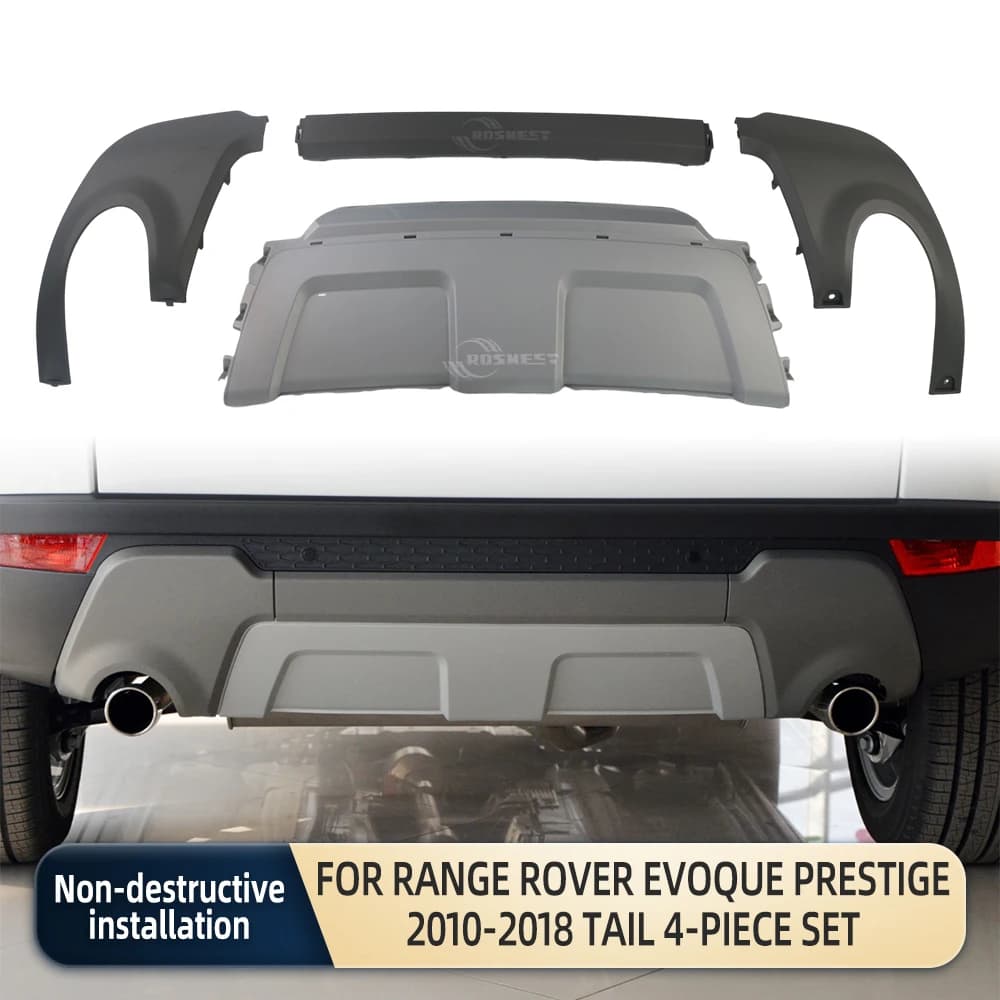 Rear Bumper Insert Exhaust Tube Cover For Range Rover Evogue Prestige 2010 2011 2012 2013 2014 15 16 17 18 L538 Car Accessories