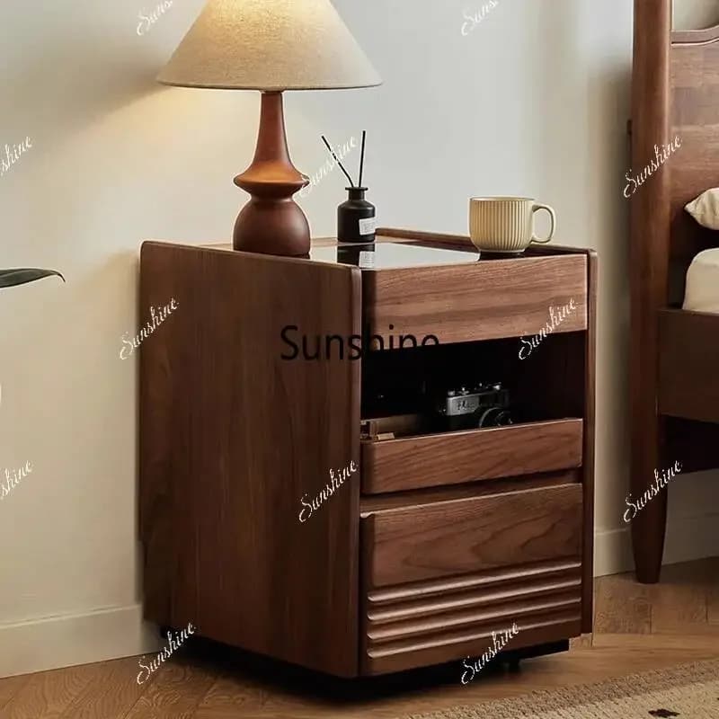 Bauhaus Nordic Bedside Table Modern Unique Elegant Aesthetic Nightstand Storage Drawers Meble Do Pokoju Bedroom FurnitureY