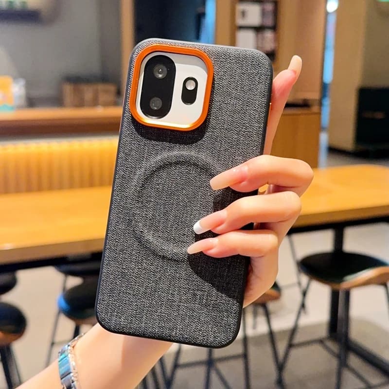 Texture Fabric Nylon Face Phone Case For OnePlus 15 1+15R 13 Turbo 6 ACE5 Pro For Magsafe Protective Hand Feel Mobile Back Cover