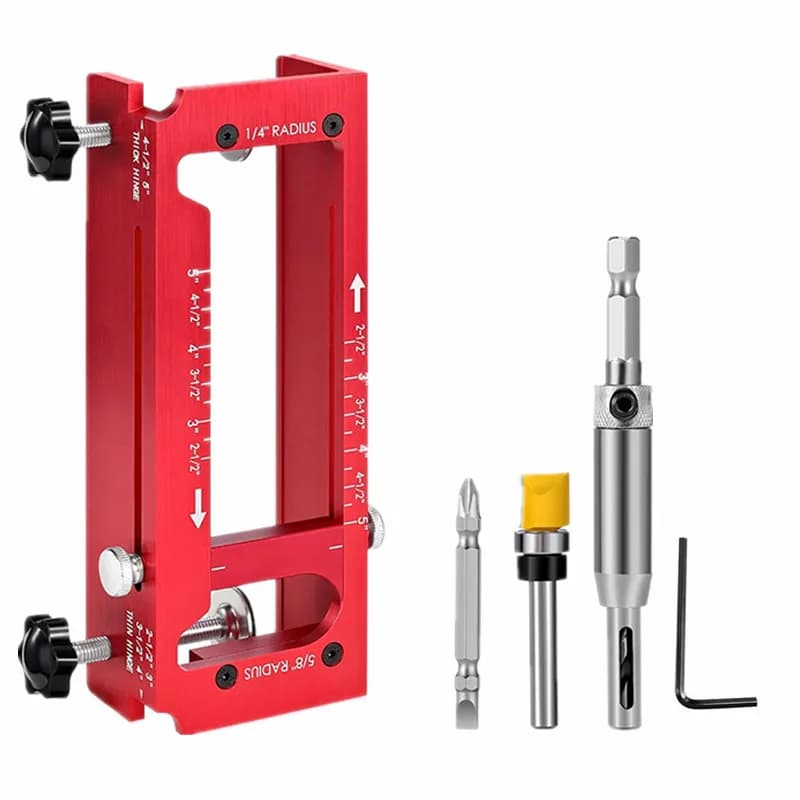 New Aluminum Alloy Door Lock Hole Locator Door Hinge Installation Kit Processing Tool