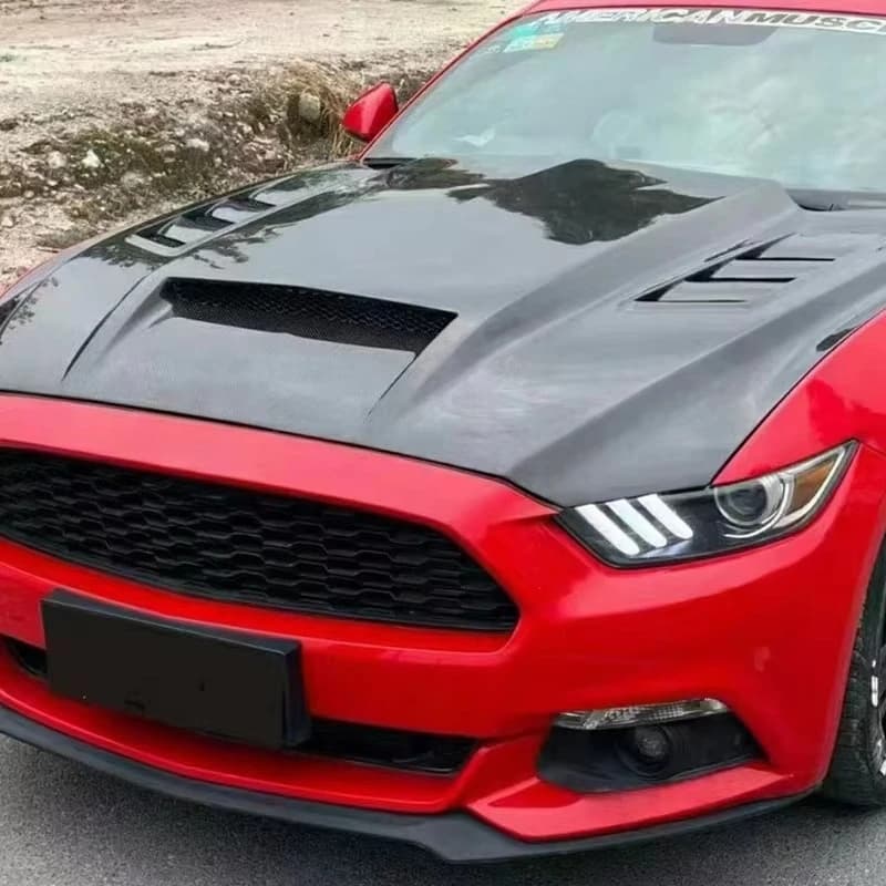 Carbon Fiber Hood Car Automotive First Carbon Fiber Hood Carbon Fiber Engine Hoods for Ford Mustang 15-17 18-23