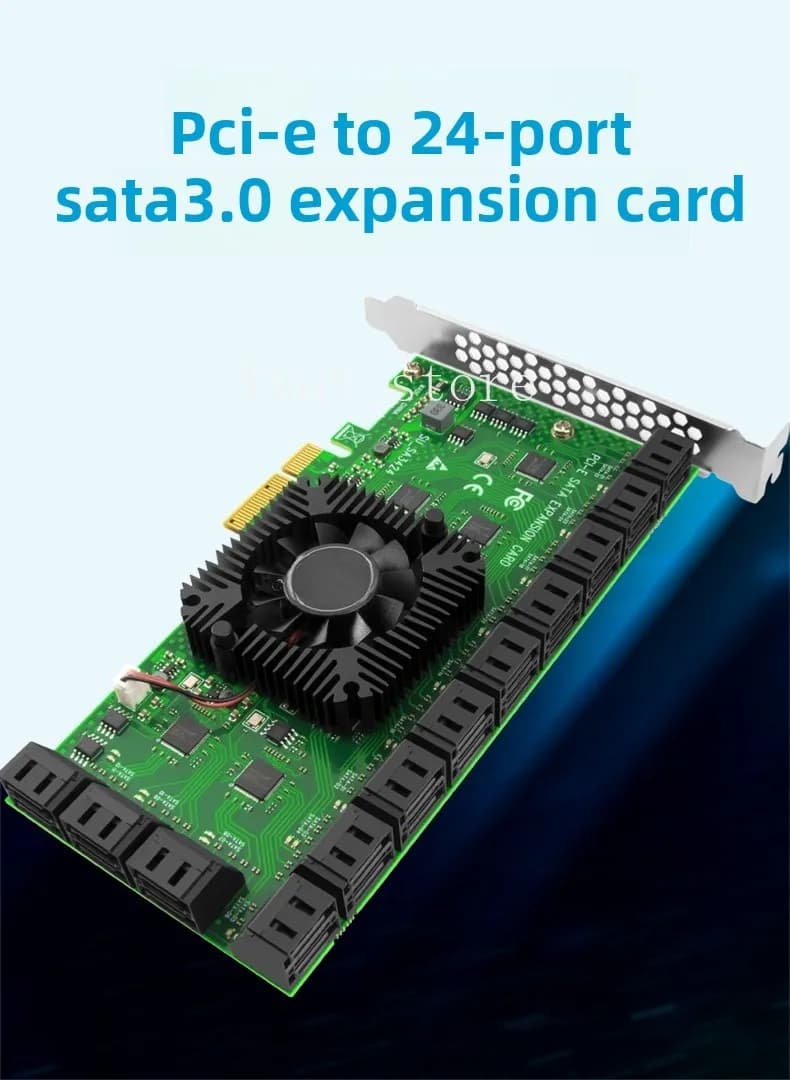 PCI-E to 24-port SATA3.0 expansion card Desktop SSD Solid State Mechanical Hard Disk SATA3 adapter expansion card