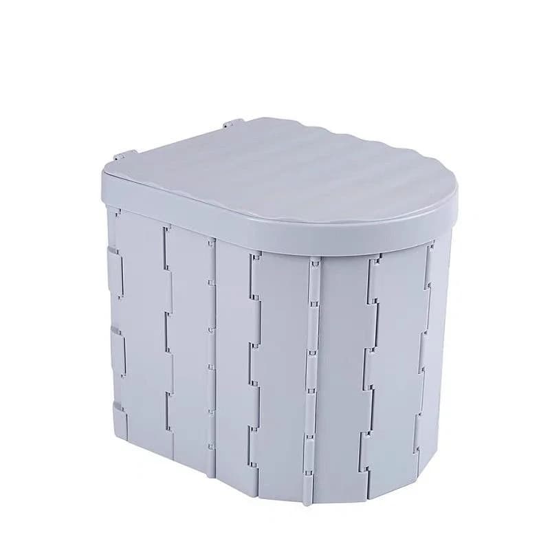 Folding outdoor portable car toilet