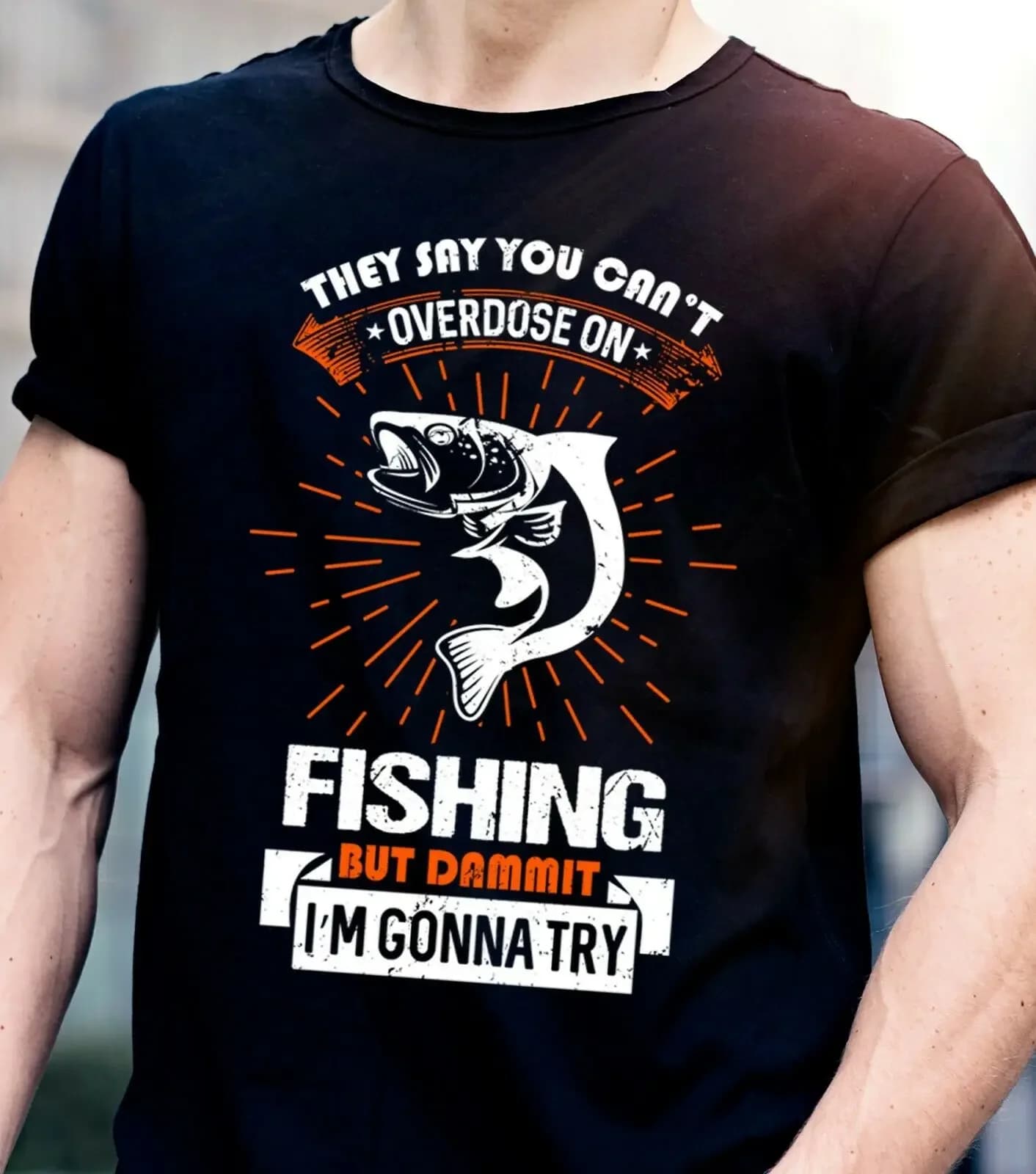 Fishing Funny Shirt Sarcasm Fisherman Hobbies Humor Fishing Overdose Shirts Men's 100% Cotton Casual Tshirt Loose Top Size S-3XL