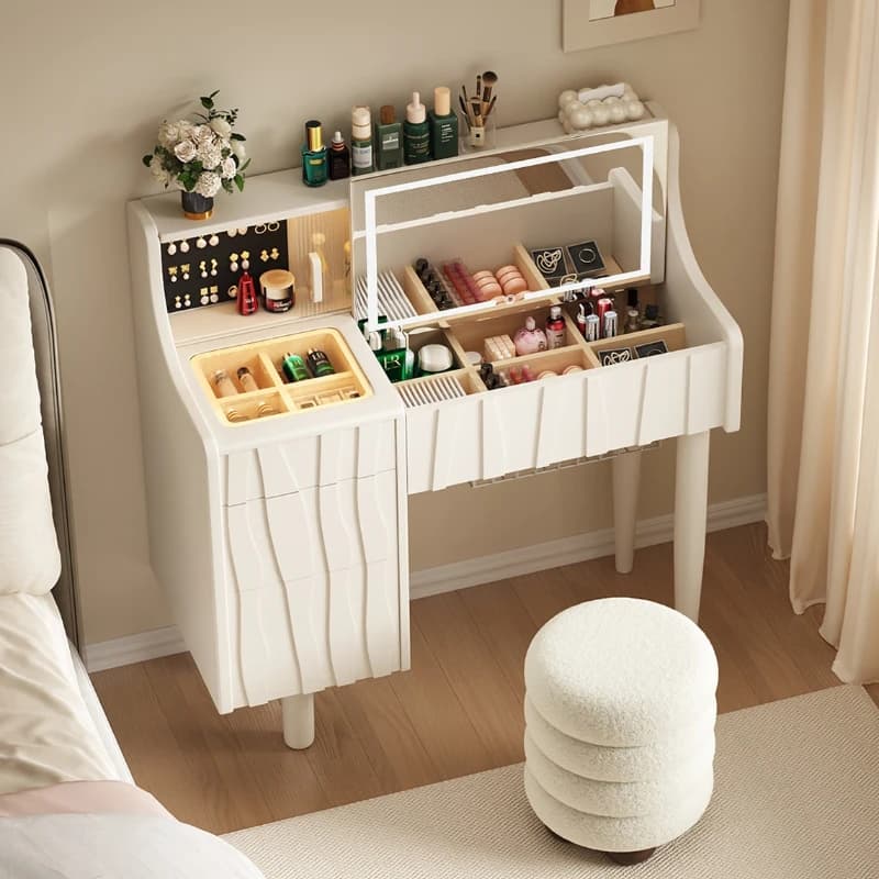 bedroom wood dressing table integrated small Comfortable apartment dresser corner moden coiffeuse à maquillage Bedroom furniture