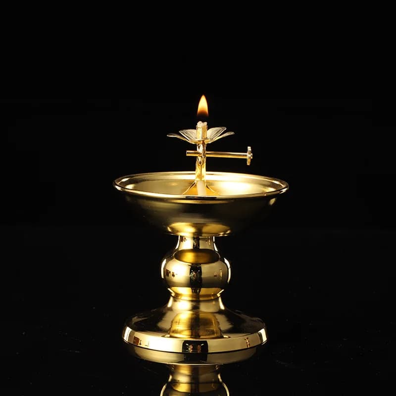 Cz alloy ghee still polishing oil buddhist temple utensils oil dish ornaments