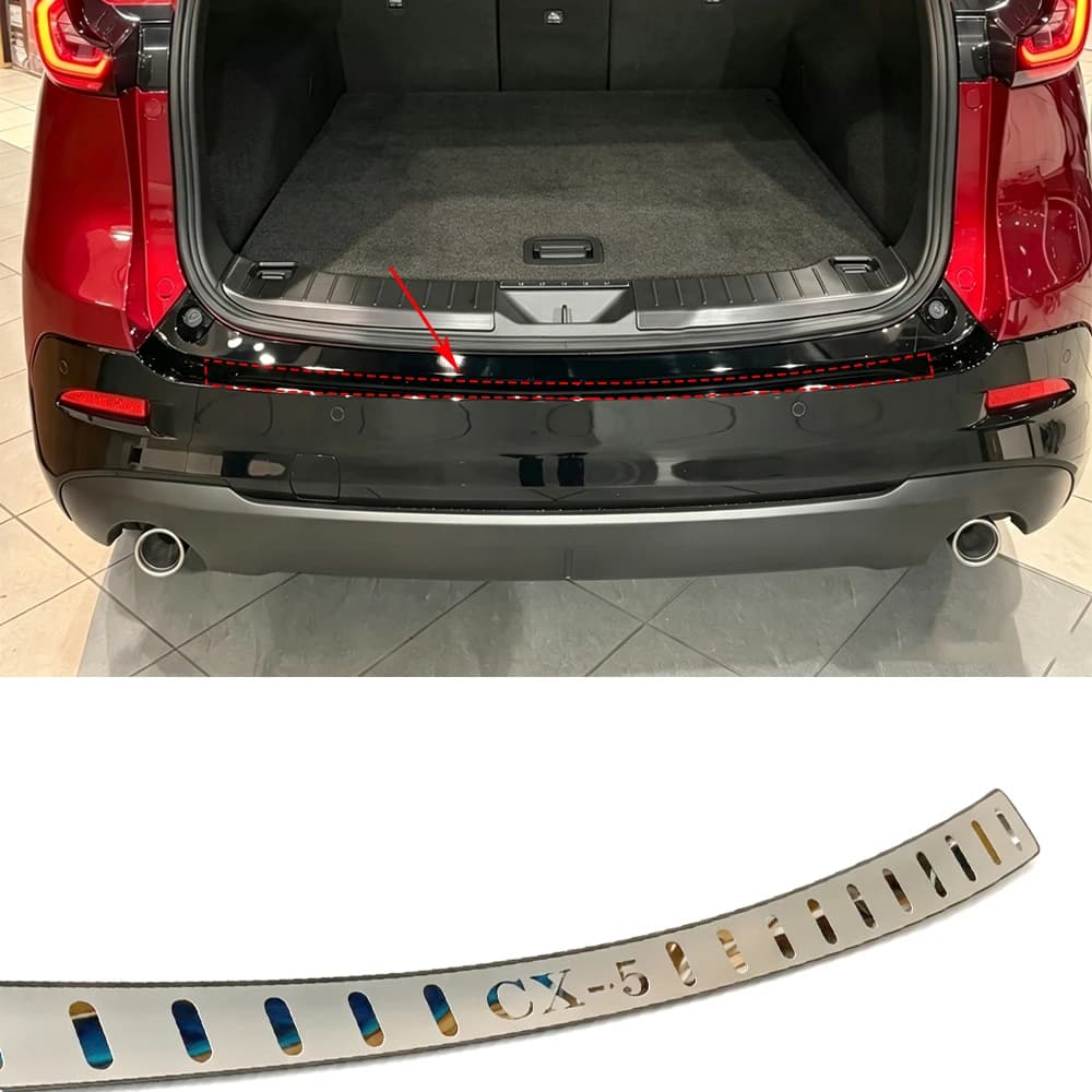 For Mazda CX-5 Car Rear Bumper Guard Trim Stainless Steel Exterior Stickers Auto Trunk Sill Strip Protection Accessories 2026