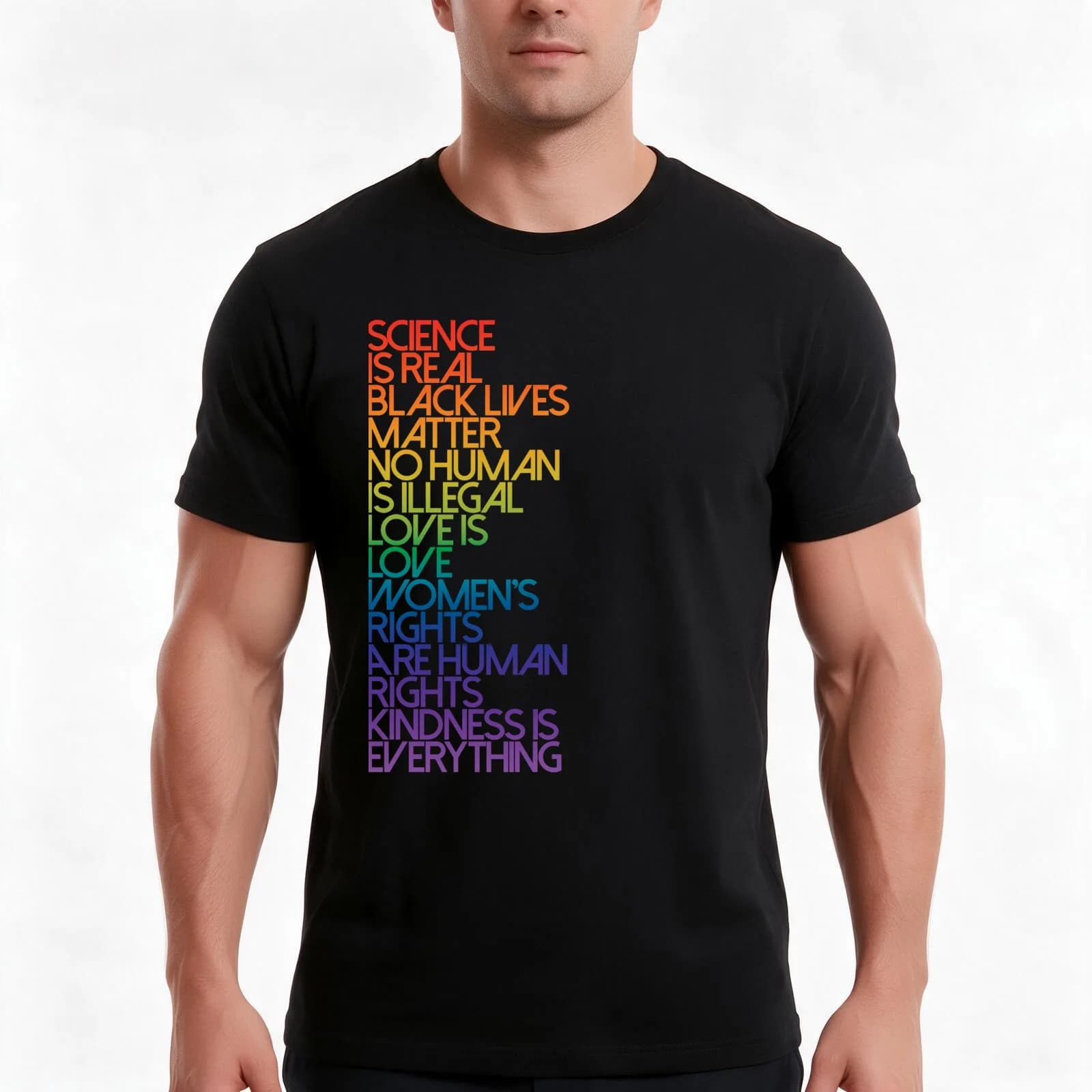 Science is Real Black Lives Matter T-Shirt, Summer Casual Cotton Tee, Oversized Streetwear Tops, Vintage Graphic Print