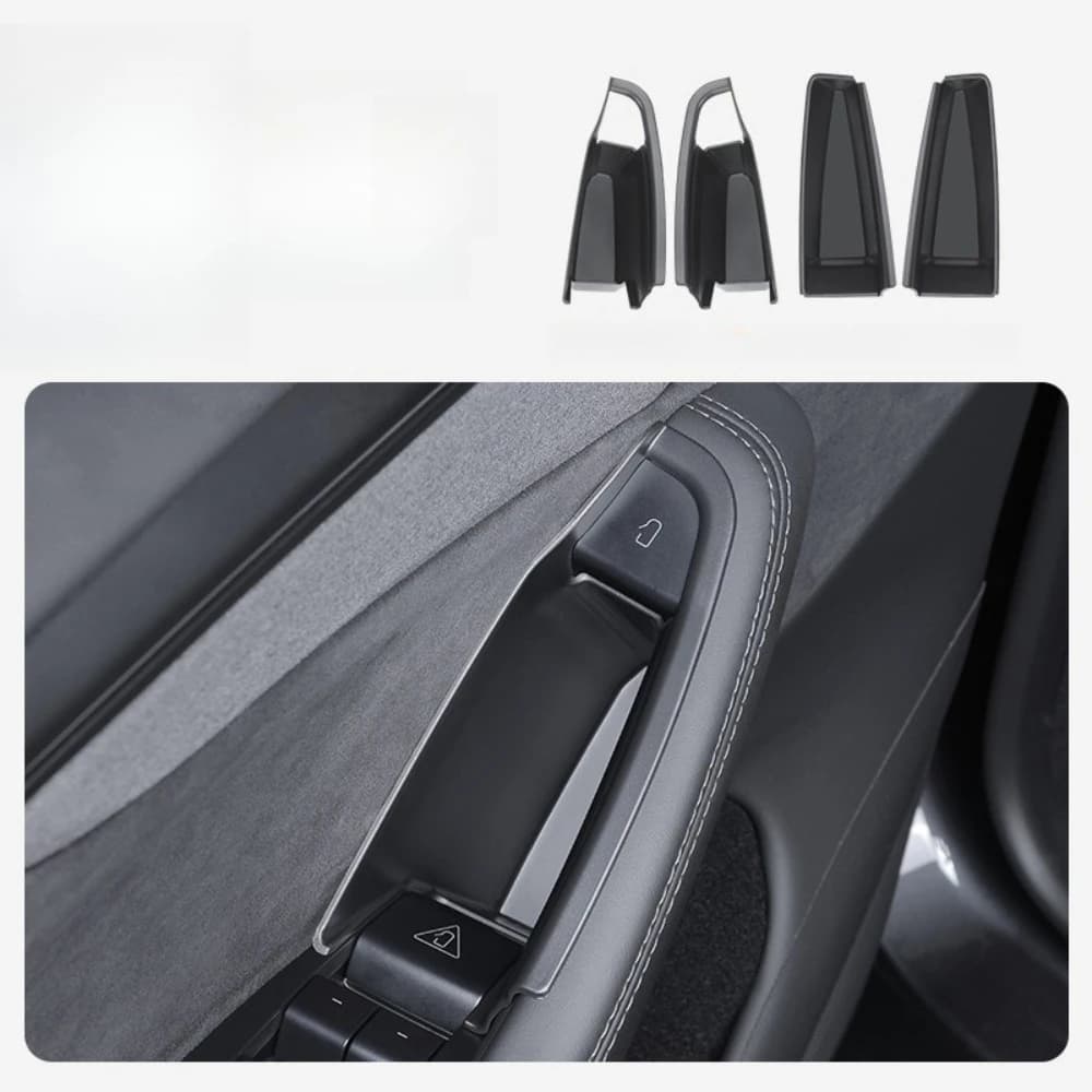 Car Door Side Storage Box Handle Pocket Passenger Storage Tray For Tesla Model 3 Y YL Juniper 2025-2020 2026 Highland Container