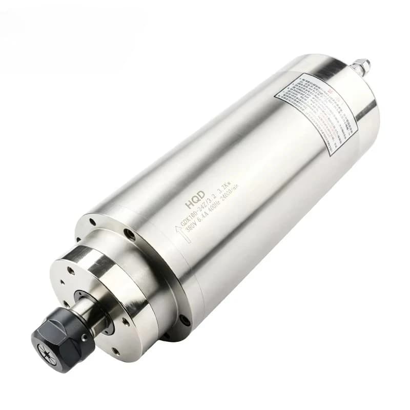 HQD GDK100-24Z/3.2 3.2KW Constant Torque Water Cooled Spindle 24000RPM 400Hz ER20 4 Bearings Mold Metal Milling Spindle 220V380V