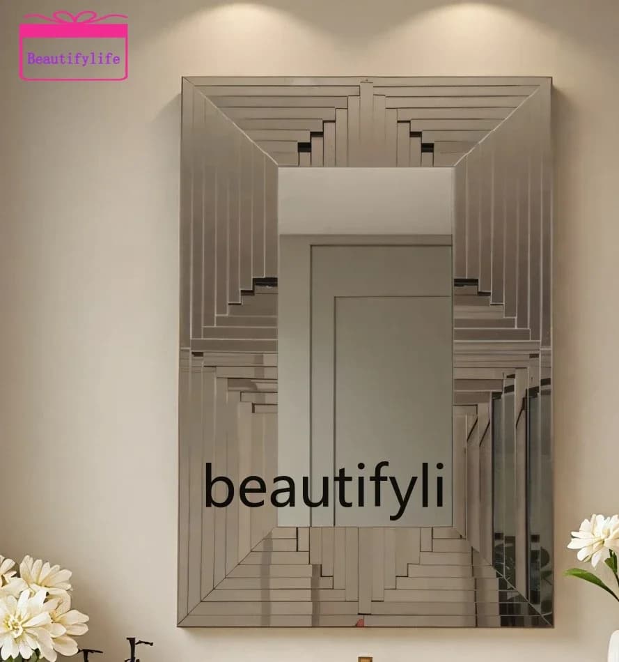 YL  Entrance decorative mirror French bathroom wall hanging bathroom mirror European living room background wall hanging mirror