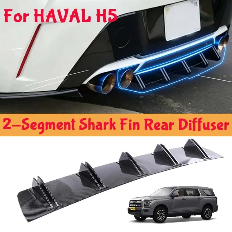 For HAVAL H5 Shark Fin Rear Diffuser Split Chassis Spoiler Auto Aerodynamic Parts Aerodynamic Modification