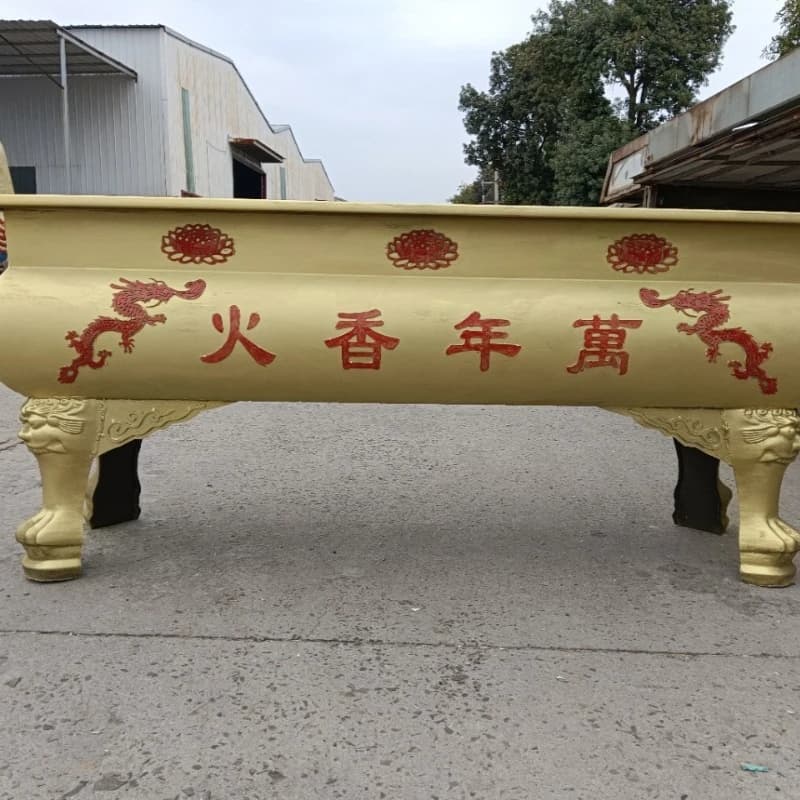 Wholesale cast copper incense burner, aromatherapy burner Large cast iron rectangular flat open-air incense burner