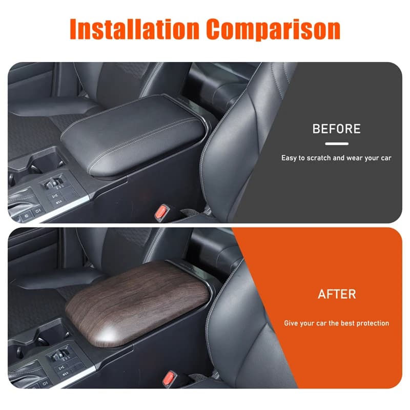 ABS Car center console armrest box protective cover sticker Interior Accessory Fit for Toyota Land Cruiser 250 Prado LC250 2024+