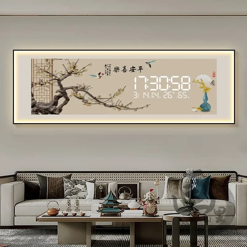 Nordic Design Wall Clock Living Room Office Luxury Digital Wall Clock Square Modern Orologio Da Parete Home Decor