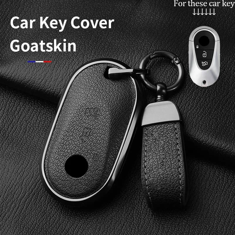 Metal and Leather Car Key Case Cover For Mercedes Benz W176 W177 W205 W206 W212 W213 W222 W223 W167 463 X166 A C E S G CLC Class