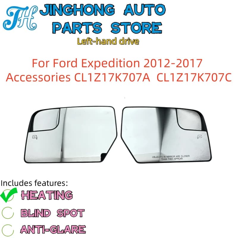 For Ford Expedition 2012-2017 Accessories CL1Z17K707A  CL1Z17K707C Left or Right With Heated Door Wing Rearview Mirrors