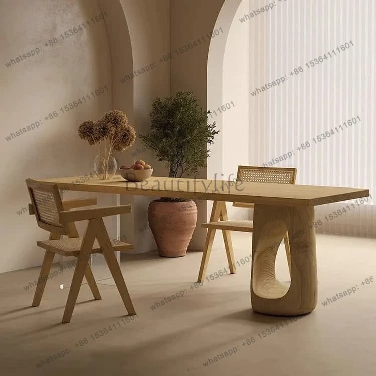 Solid Wood Large Board Table Acrylic Floating Dining Table Home Living Room Creative Desk Coffee Table