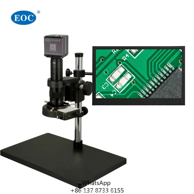 EOC 2K 13 Inch Monitor Optional HD SMT PCB Inspection LCD Screen Monitor Optica Microscope For Industrial Quality Control
