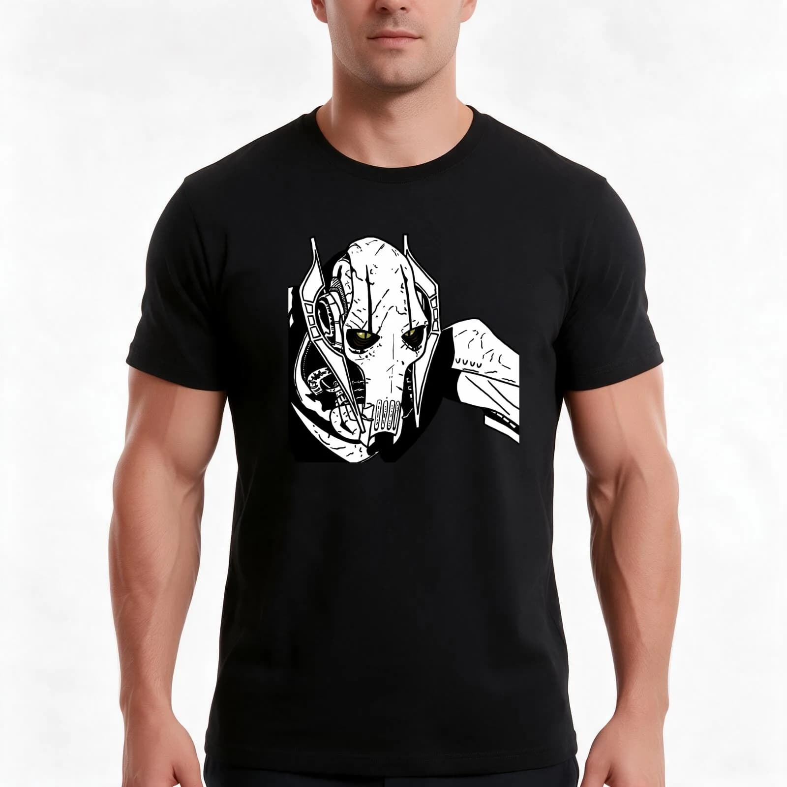 Grievous T-Shirt, Summer Casual Cotton Tee, Oversized Streetwear Tops, Vintage Graphic Print, Loose Fit Short Sleeve