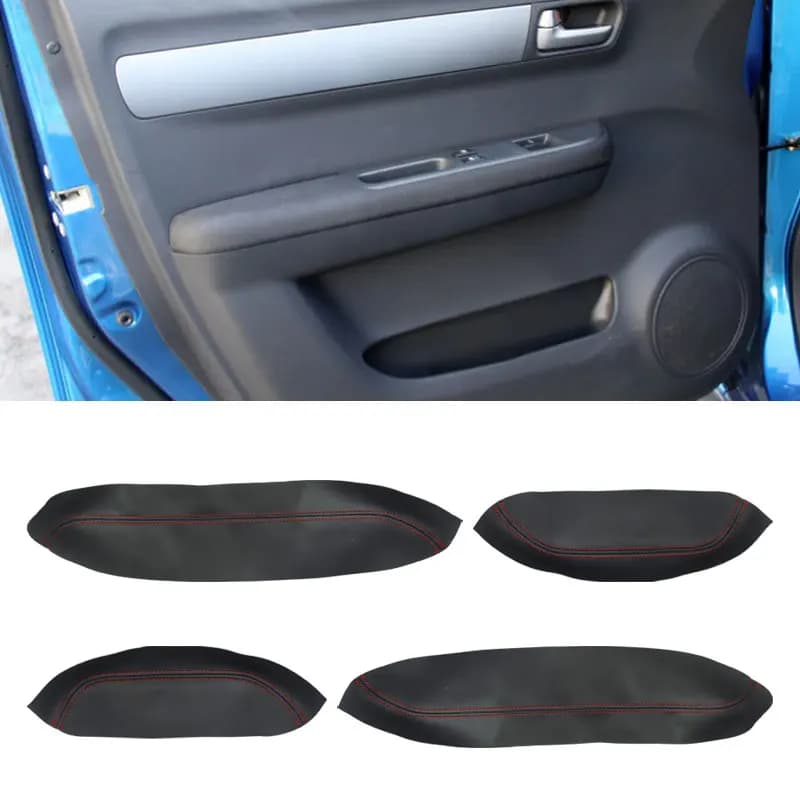 For Suzuki Swift 2005 2006 2007 2008 2009 2010 2011 2012 Car Door Handle Armrest Panel Microfiber Leather Cover Protective Trim