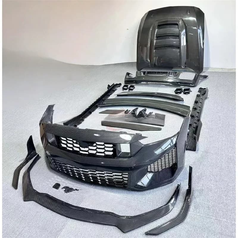 Top Grade SC Style Dry Carbon Body Kit Front Bumper Rear Diffuser Hood Side Skirt Spoiler for Sports Coupe 2024+ Off-Road