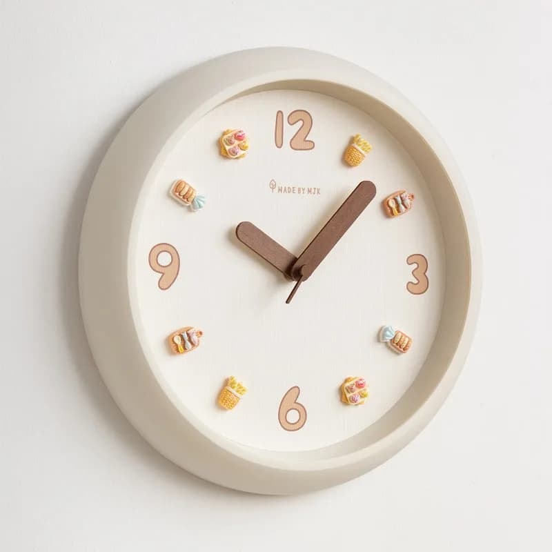 Silent Fashion Wall Watch Cute Round Restaurant Kitchen Interior Wall Watch Modern Bathroom Horloge Murale Ornaments Home Decor