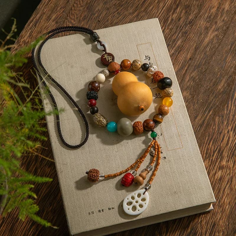 DSA natural hoist car pendant high-grade Bodhi mirror  accessories car interior decoration car pendant
