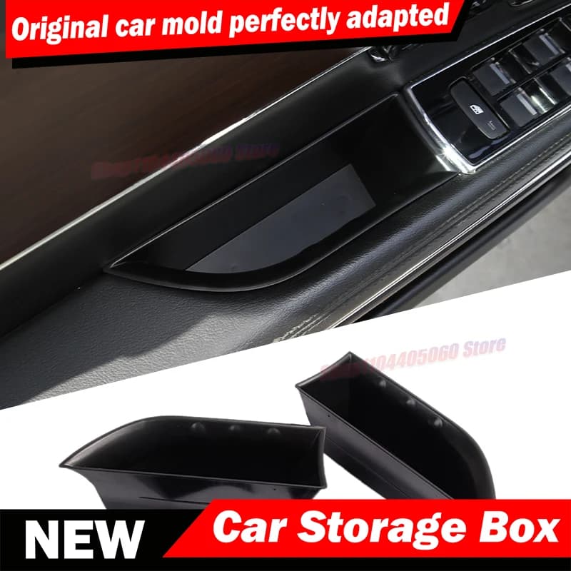 Door Side Storage Box Accessories Door Insert Tray Organizer Liners For Jaguar XF XJ XJL 2008-2019 Auto Interior Accessories