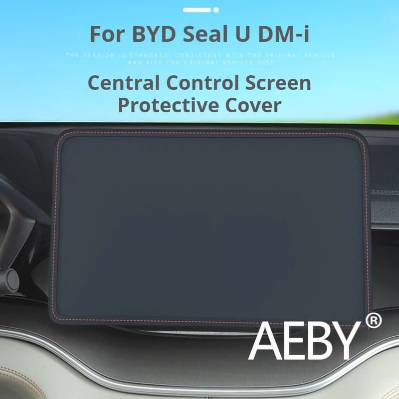 AEBY For BYD Seal U DM-i 2020-2025 Car Center Console Screen Protector Cover, Premium Leather Cover Auto Interior Accessories
