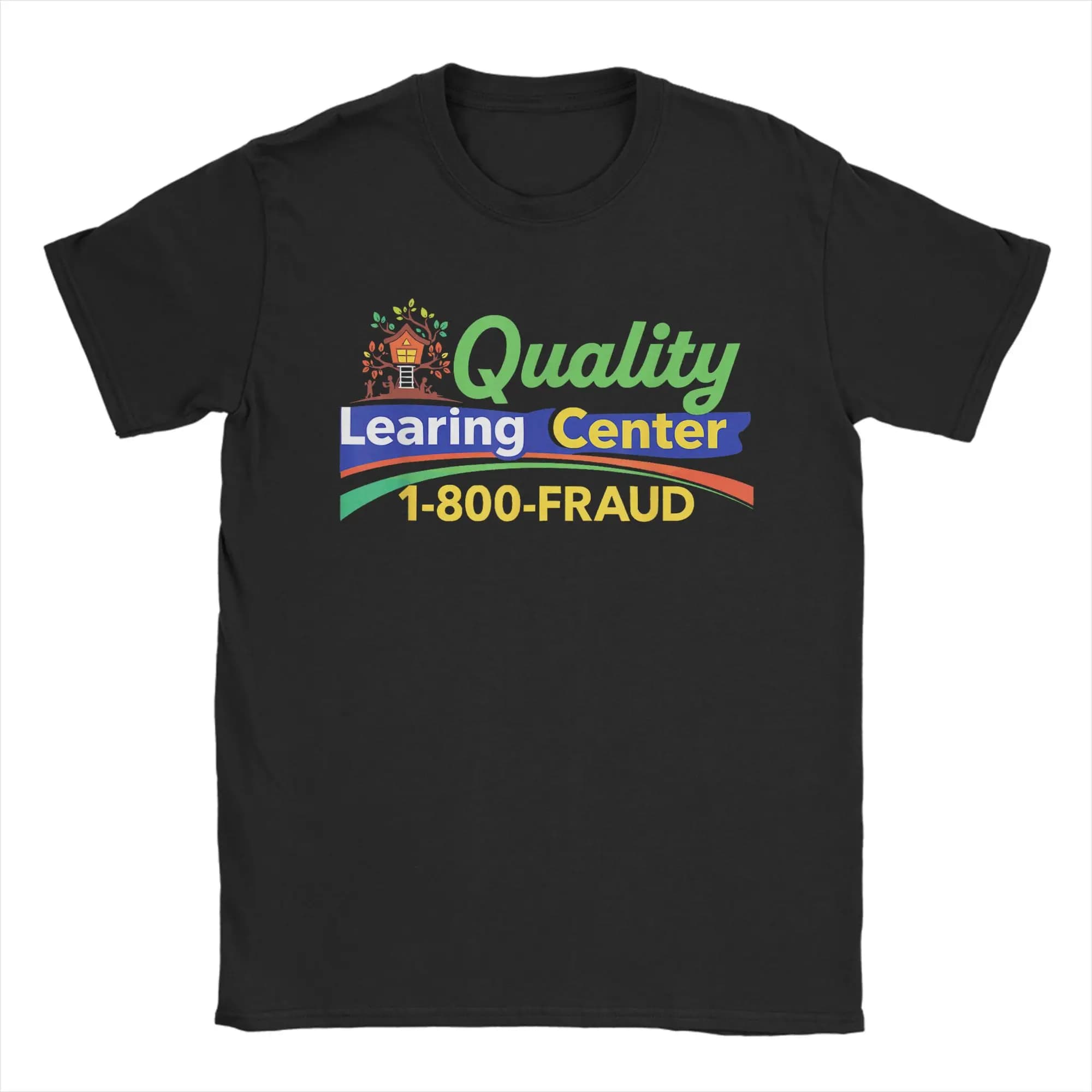 Retro Funny Sarcastic Quality Learning Center School Quote T Shirt   Popular T-Shirts Men Cotton O-Neck Plus Size Vintage Tshirt