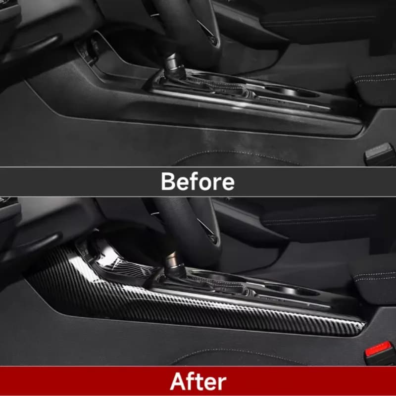 Fit For  Honda Civic 11th Gen 2022-2024 Accessories Car Side Gear Shift Cover Strip Decals ABS Carbon  Interior Stickers