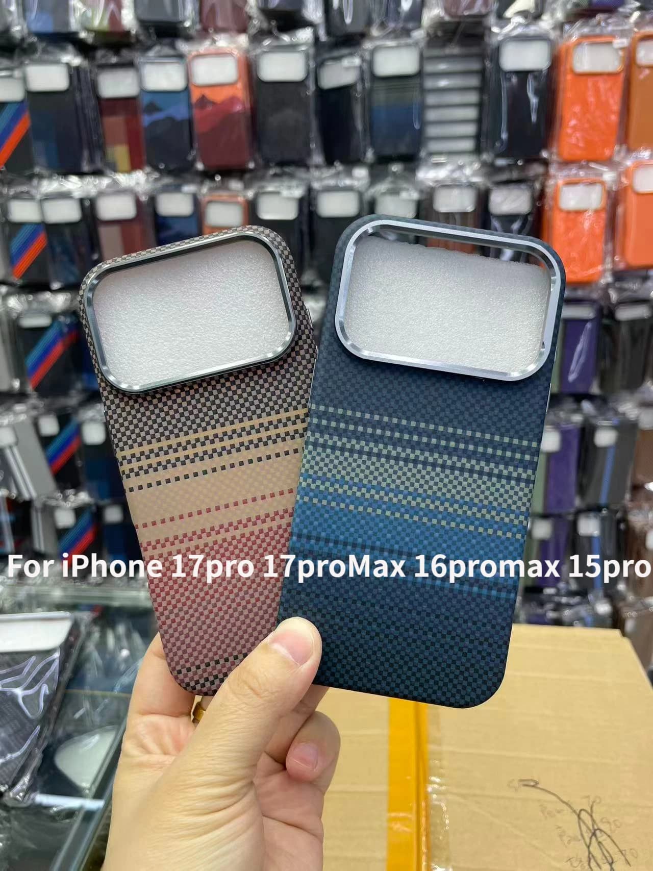 Kailaf carbon fiber texture suitable for iPhone 17pro 17proMax phone case 16 15pro wireless charging PC hard case shockproof cov