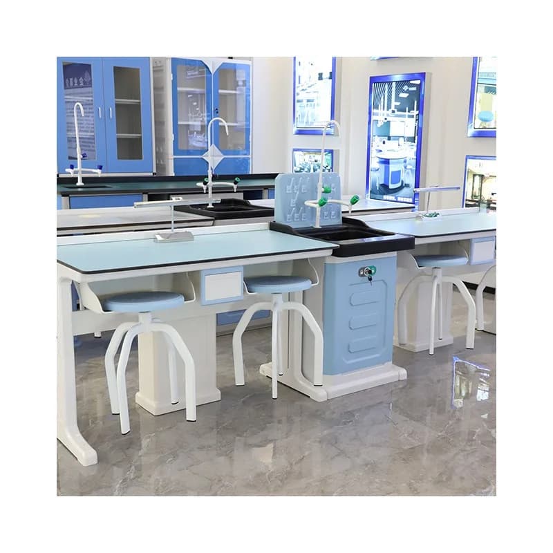 School laboratory teaching workbench, chemistry experimental table, physical and chemical board laboratory operation bench