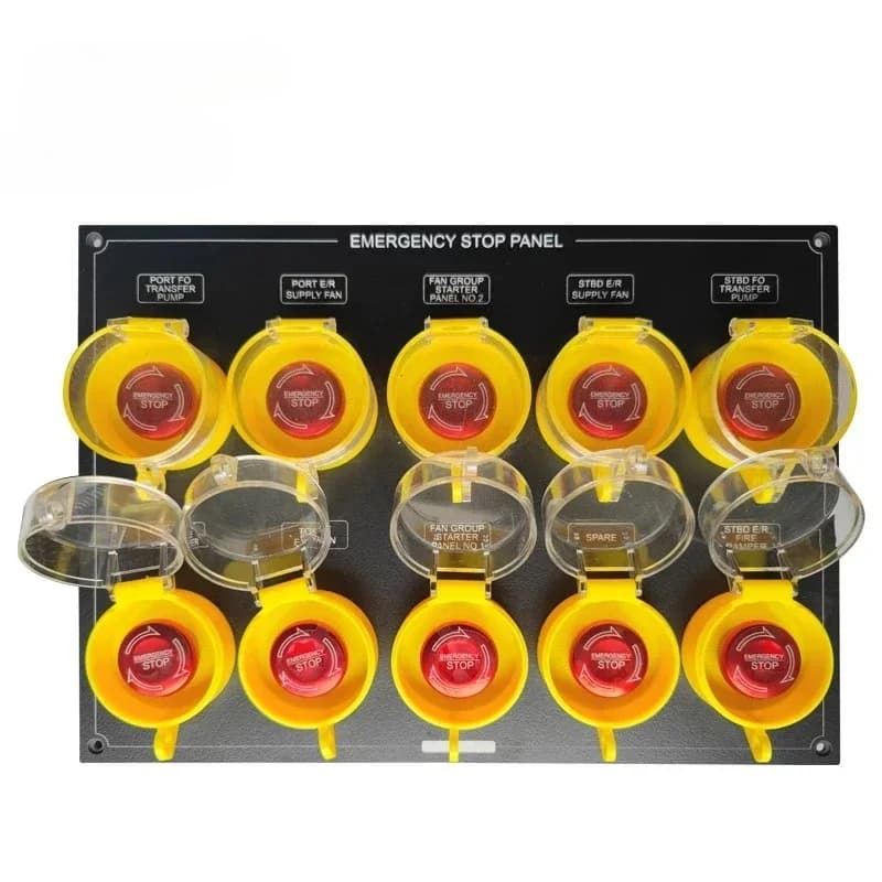 Genuine Marine Waterproof Custom 12V 220V Boat Emergency Stop Panel Switch Panel For Ship Yacht