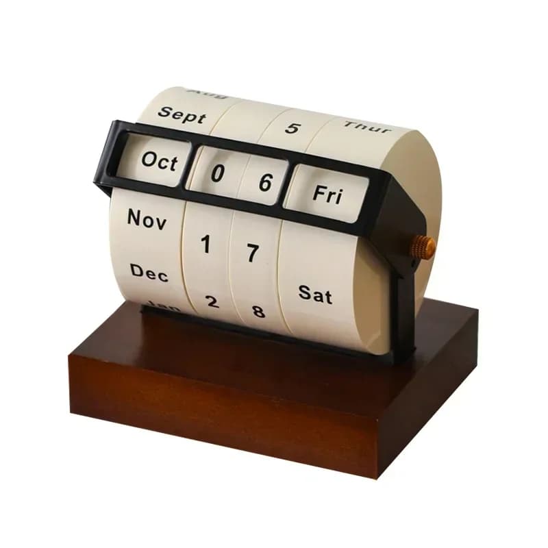 Calendar wheel perpetual calendar 2025 large creative rotating office desktop ornament