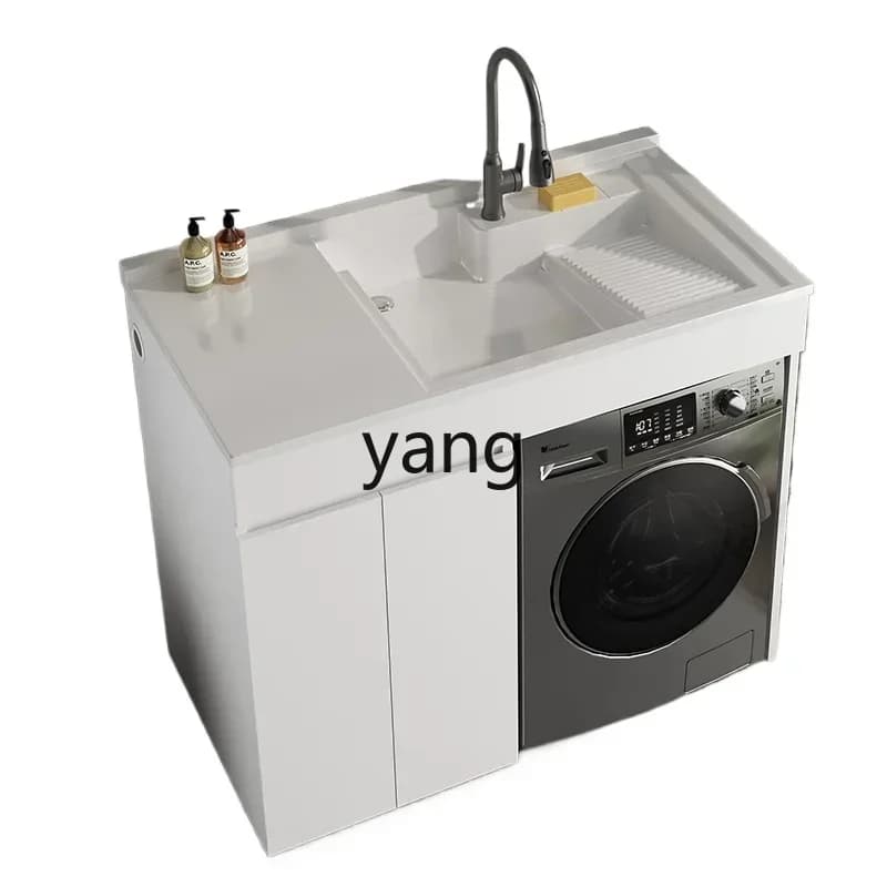 CX small apartment machine upper basin honeycomb aluminum washing machine integrated cabinet combined waterproof floor cabinet