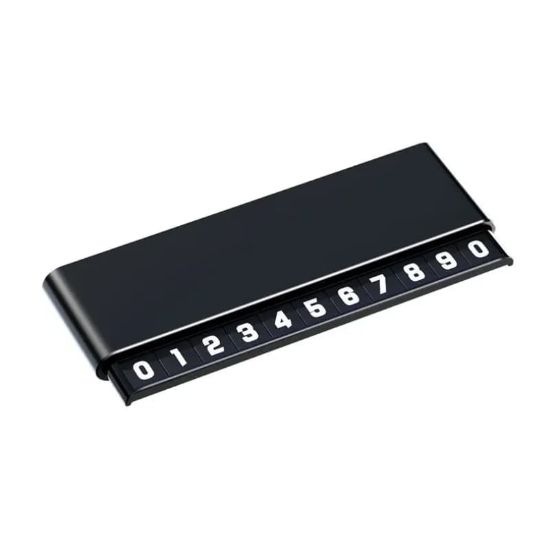 Double Number Car Temporary Parking Number Plate Aluminium Alloy Material Slide Adjustable Car Parking Plate Car Supplies