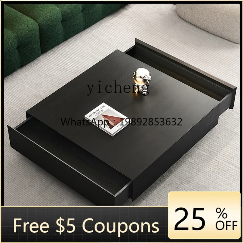 EE minimalist light luxury simple modern coffee table square coffee table living room short coffee table