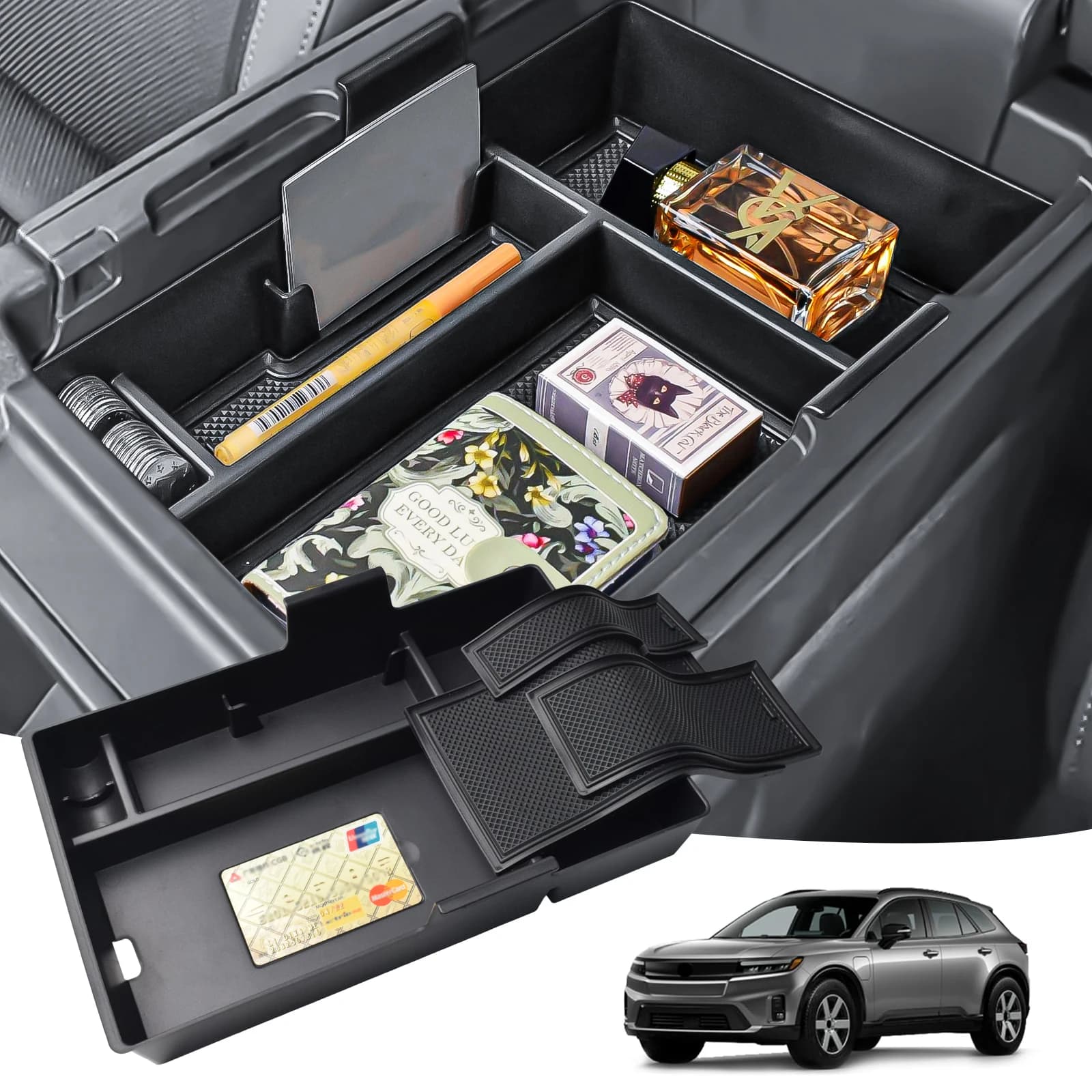 For Honda Prologue EV Acura ZDX 2024 Center Console Organizer Tray Armrest Secondary Car Storage Coin Interior Box Accessories
