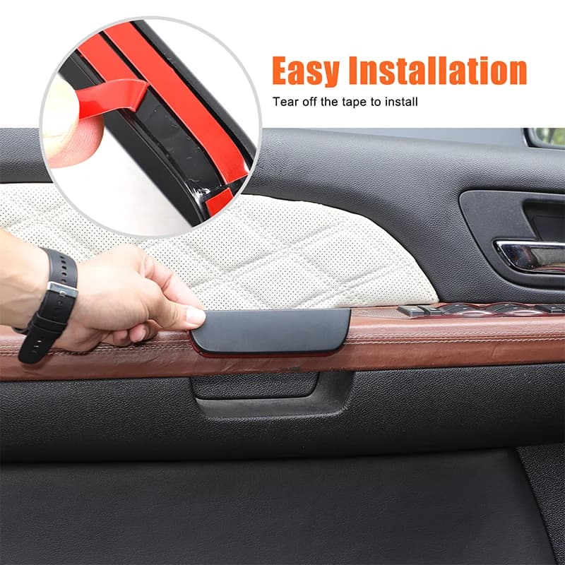 For Cadillac Escalade 2007-2014 ABS Black Car Inner Door Handle Filler Cover Decorative Sticker Interior Car Accessories