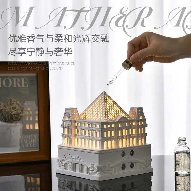 for Lexin Bluetooth Audio Aromatherapy Diffuser Stone Night Light Louvre Bedroom Decor Advanced Ornament Gift Wholesale