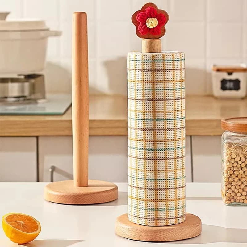 Kitchen tissue rack vertical disposable lazy rag rack non-punching roll paper holder