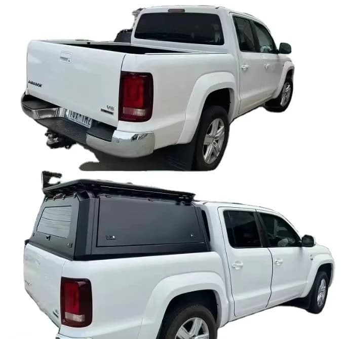 Waterproof Anti-Rusted Hard Aluminum Alloy Canopy for VW Amarok Rear Bed Tailored Size Folding Locking Pickup Truck Top Cap for