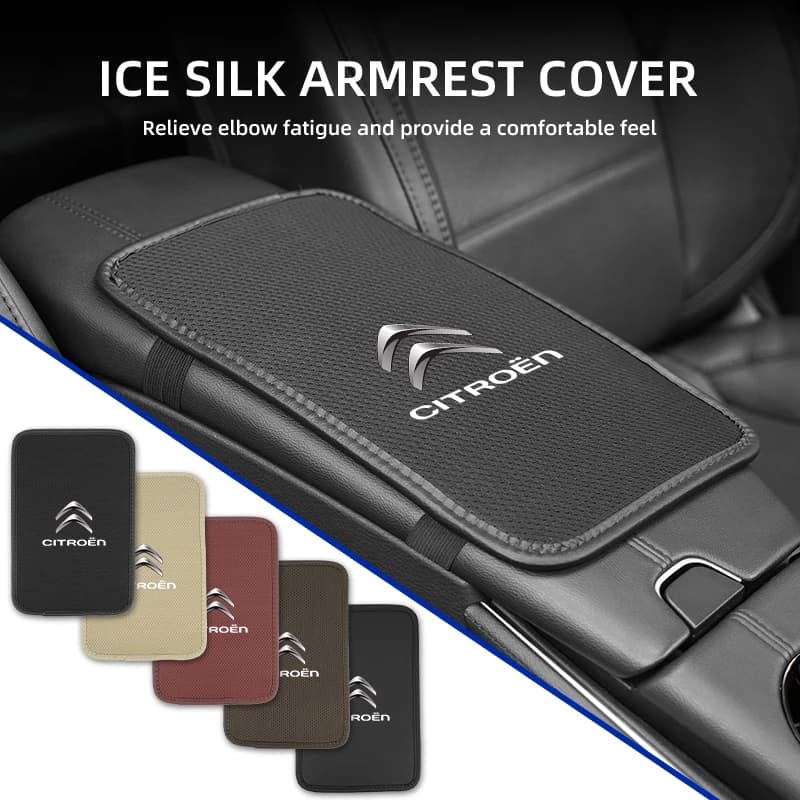 Car Armrest Cover Central Box Mat Ice Silk Protection Pad Accessories For Citroen C4 C3 C5 C1 C2 Berlingo Celysee Saxo Grand