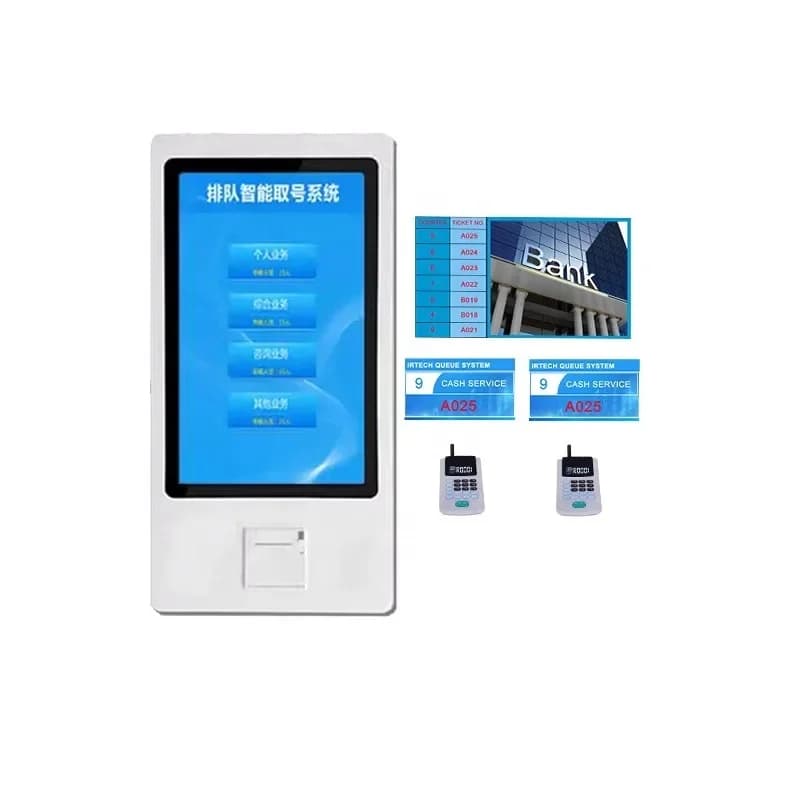 Manufacturers supply wired wireless touch screen LED display LCD TV display bank hospital queuing system machine