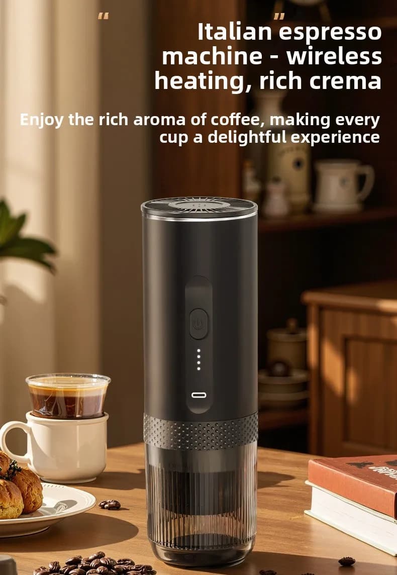 Low Price Sale Wireless Portable Capsule Coffee Machine Fully Automatic Italian Pumped Wireless Espresso Machine