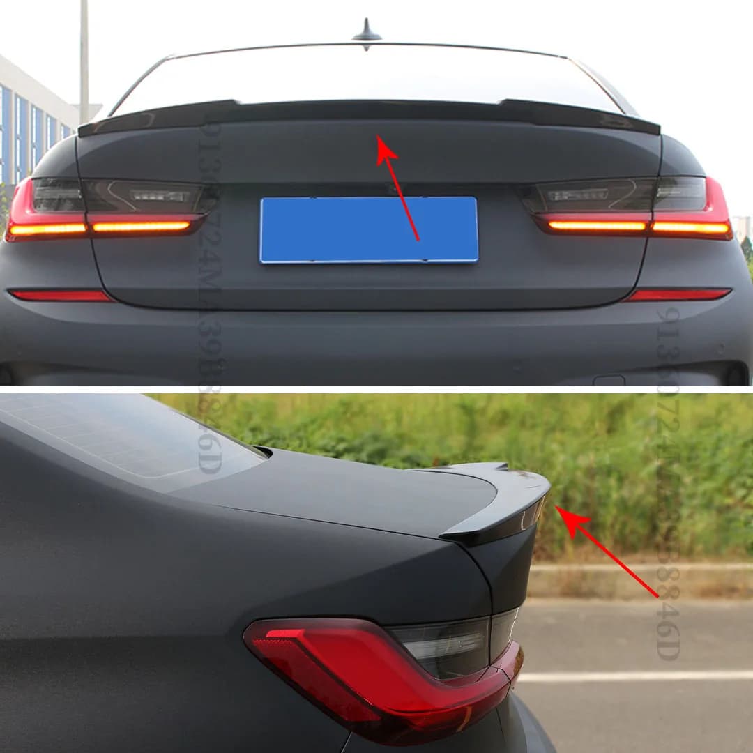 Racing Sport Rear Trunk Spoiler Wing Deflector Splitter Airfoil Decoration Refit For BMW 3 Series G20 G28 2019-2022 Car Boot Lip