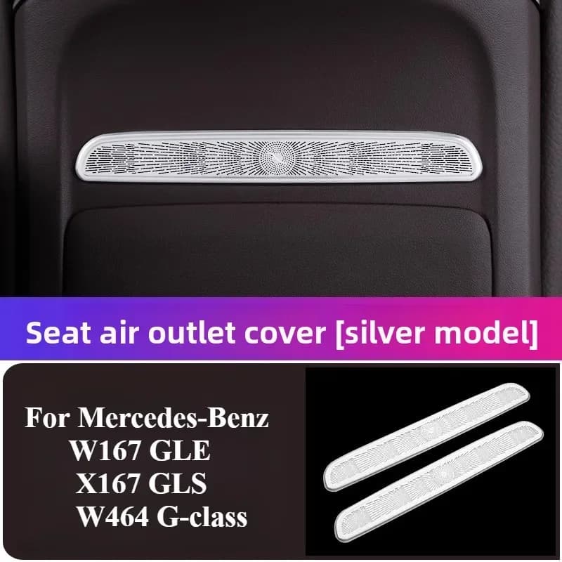 For Mercedes-Benz W167 GLE X167 GLS W464 2020-2025 G class interior modified seat rear air outlet horn cover decorative strip